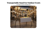1 Piece Foldable Wooden Market Booth Effortless Assembly Portable Vendor Stand Sturdy Construction Suitable for Agricultural Markets Craft Fairs Promotional Events Temporary Retail Spaces