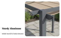 1 Aluminum Pergola Retractable Canopy Gazebo Rust Resistant Trellis Weather-resistant Frame Suitable for DIY Enthusiasts Families Courtyard Deck