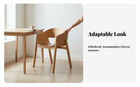 Wooden Chair with Woven Seat Nordic aesthetic Armchair Modern Minimalist adaptable Use for Homeowners, Kitchen