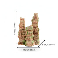 Aquarium Mountain Rock Faux Aquatic Tank Cave Multi-Peak