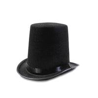 Black Top Hat for Magician, 20cm, Lincoln Style, French High Hat, Retro British Gentleman Jazz Hat