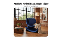 Sculptural Loop Chair Hollow Backrest Single Sofa Curved Shape Modern Design for Interior Designers