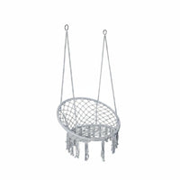 Macrame Chair Airy Lattice Home Furniture Oval Frame