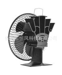 7叶带保护罩真火炉扇热动力壁炉风扇新款日本欧美