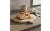 Semi-Circle Pizza Board Wood Half Round Wooden Peel Angled Edge Cheese Serving Tray for Kitchen