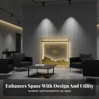 Carved Iron Art Divider Decorative Feature Folding Panel Divider Freestanding Stable Framework for Business Owners, Restaurants