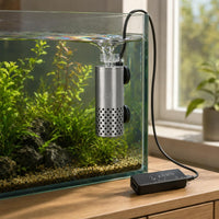 Electric Surface Skimmer Suction Cup Mount Aquarium Oil Remover Low Maintenance