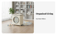 Large Foldable Bin with casters sturdy Storage Container Stackable for Dorm Room