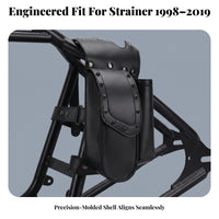 Studded Motorcycle Side Bag with Mounting Tabs Water-Resistant Motorcycle Side Bag Universal Synthetic Leather Saddlebag Large Capacity for Motorcyclists, Riders, Daily Riding