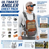 Multifunctional Wear-Resistant Fishing Chest Pack for Outdoor Running and Hiking