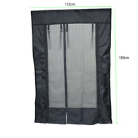 Outdoor Camping Zippered Breathable Roll-Up Shade Mosquito-Proof Magnetic RV Door Screen for Travel Trailer