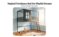 Space-Saving Castle Bed with Slide Multi-Functional children's Furniture Playful Design Playhouse Feature for children, Girls, Parents, Small Apartment, Bedroom, Indoor Play Area, Playroom