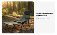 Reclining Fishing Chair Portable Fishing Lounge Chair Foldable Outdoor Seat for Fishermen