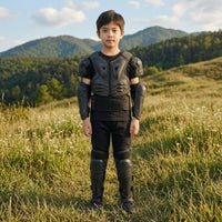 Chest Protector with Knee Pads Hard Plate Terrain Riding Guard Set Impact Resistant Set for Kids, Motocross