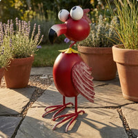 Wrought Iron Flamingo Outdoor Standing Flamingo Statue Indoor for Balcony