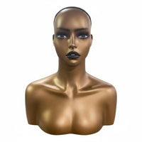 Female Display Life-Size Figure-Size Female Mannequin Head Smooth Finish for Salon Owners, Hair Stylists