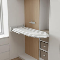 Wall-Attached Ironing Board Space Saving Fold down Ironing Board Sturdy Frame Home Utility for Wardrobe, Closet, Laundry Room