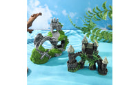 Castle Aquarium Ornament Stone-Like Aquatic Hiding Cave Mossy