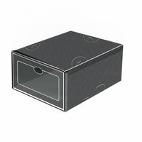 Shoe Storage Box with Clear Front Dustproof Organizer Hard for Closet, Bedroom