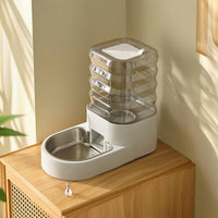 Pet Water Dispenser Large Capacity Dog Water Dispenser Multi-Level Filtration Automatic Waterer with Stainless-Steel Tray for Cats, Home, Kitchen