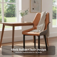 Upholstered Side Chair Padded Seat Curved supportrest Chair adaptable Use