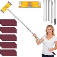Adjustable Extension Pole Sander for Drywall, Manual Sanding Rod with Universal Rotation