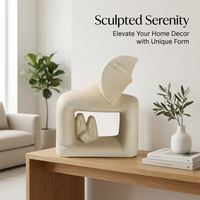 Modern Ceramic Statue for Desk, Abstract Art Sculpture Home Decor, Couple Sculpture Living Room Bedr - Image 3