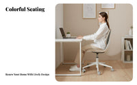 Armless Rolling Task Chair Minimalist Design Armless Upholstered Chair for Women