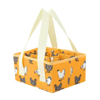 Egg Basket with Pockets Portable Foldable Egg Basket Deep-Pocketed for Farm