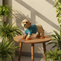 Dog Statue with Butterfly Light Sturdy for Lawn, Gardeners