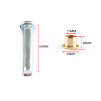 Aluminum Door Hinge Pin and Bushing Kit Long-Lasting Door Hinge Repair Kit Reliable Hardware Sturdy for Garage