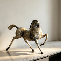 New Chinese Style Vintage Horse Figurine for Living Room, Study, Desktop, TV Cabinet, Office, Housewarming Decoration