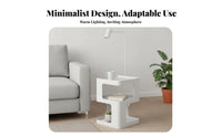 Sculptural Side Table Nordic design Nightstand Abstract Form for Bedroom, Adults