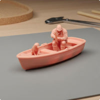 Painted Model Boat Detailed Hobby Miniature Resin for Miniature Scene