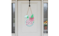Easter Welcome Plaque Ready to Hang Wooden Easter Sign Indoor & Outdoor Use Wooden Bunny Sign for Party, Wall Decor, Porch