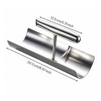 Stainless Steel Corner Finishing Tool Rounded-Arc Plastering Trowel with Curved Surface Mirror-Polished Llana De Esquina Thickened for Plasterers, Drywallers, DIYers, Remodeling