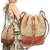Wholesale Luo Family Bucket Bag Leather Craft Accessories with 3D Flannel Lining and Premium Straps