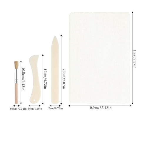 4 Pieces Bookbinding Tool Set Natural Color Craft Supplies for DIY Enthusiasts