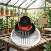 Plant Saucers with Slotted Drip Tray, Resin Plant Pot Saucer for Outdoor Plants, Single Thickened Base and Simple Plant Trays for Drainage