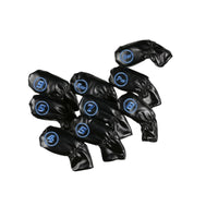 9 Pieces Scratch Protection Golf Iron Headcover Set Waterproof Numbered Iron Covers Soft Lined PU Leather Golf Club Covers for Golfers