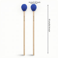 Wooden Marimba Mallets with Beech Wood Handle Warm Marimba Mallet with Wood Handle Professional Glockenspiel Mallets Balanced for Studio, Practice