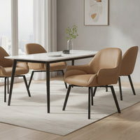 Contemporary Swivel Dining Chair with Armrests Modern Swivel Dining Chair Padded Armchair Comfortable for Home Office, Reading Corner