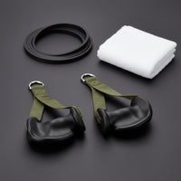 Ergonomic Exercise Handles with Metal Loop Non-Slip Cable Machine Attachments Heavy-Duty Workout Grips for Athletes