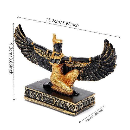 Winged God Statue Collectible Winged Figurine Antique Look Home Decor