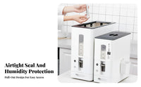Moisture-Proof Japanese Design Rice Bin Airtight Seal Automatic Rice Dispenser Single-Press Dispensing