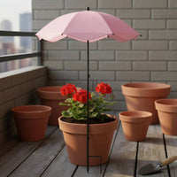 Potted Plant Umbrella Sun Protection Plant Umbrella Outdoor Use Flower Pot Parasol for Patio, Balcony