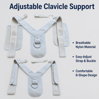 Clavicle Brace Adjustable Shoulder Brace for Collarbone Fracture Recovery Nylon