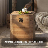 Vintage Look Trunk Distressed Finish Storage Chest Multi-Functional Furniture Long-Lasting Construction for Homeowners