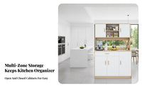 Buffet Cabinet with Drawers Freestanding Pantry Cabinet Kitchen Storage Hutch Coffee Bar Station Engineered Wood Construction Suitable for Home Living Room Kitchen Dining Room
