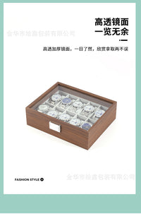 Wholesale Black Walnut Wood Mechanical Watch Storage Gift Box Display Case for Accessories Collection